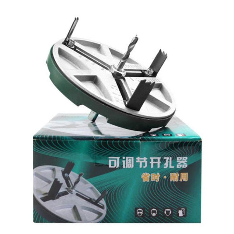 Multifunctional adjustable woodworking hole opener