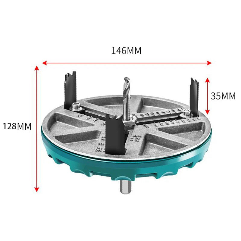 Multifunctional adjustable woodworking hole opener