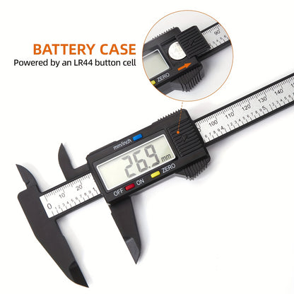 High-Precision Digital Caliper with Large LCD Display