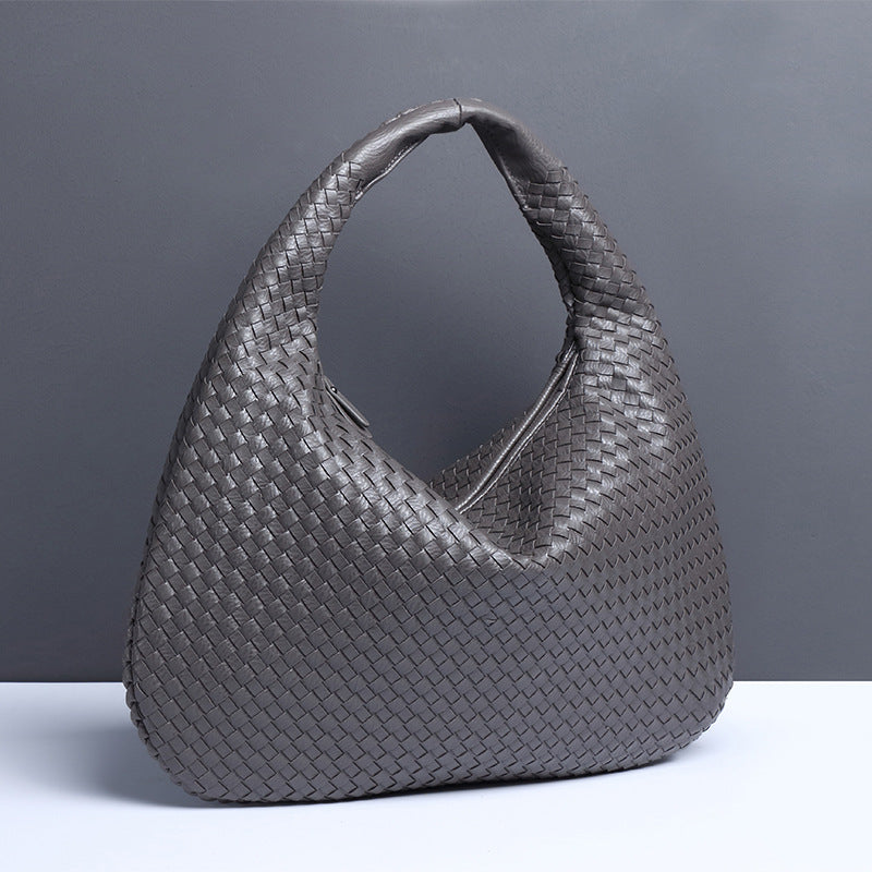 2024 New Hand-woven Hand-held Moon Bag