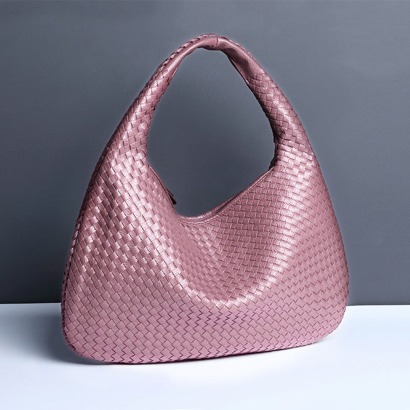 2024 New Hand-woven Hand-held Moon Bag