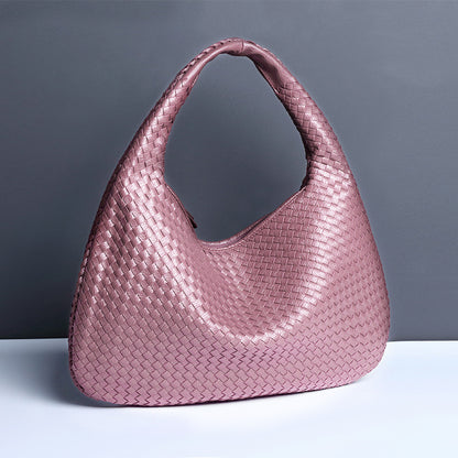 2024 New Hand-woven Hand-held Moon Bag