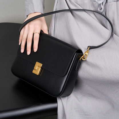 Women's commuter leather small square bag