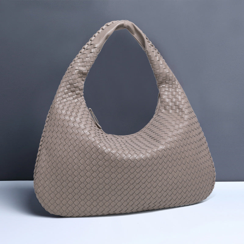 2024 New Hand-woven Hand-held Moon Bag